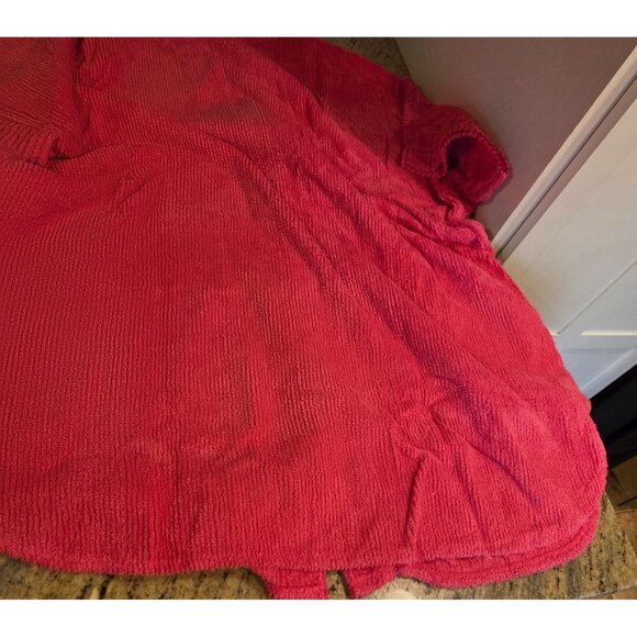 New! Pink Chenille Shirt Robe Adonna Plus Size 3X Leisurewear Button Pockets - Picture 14 of 16